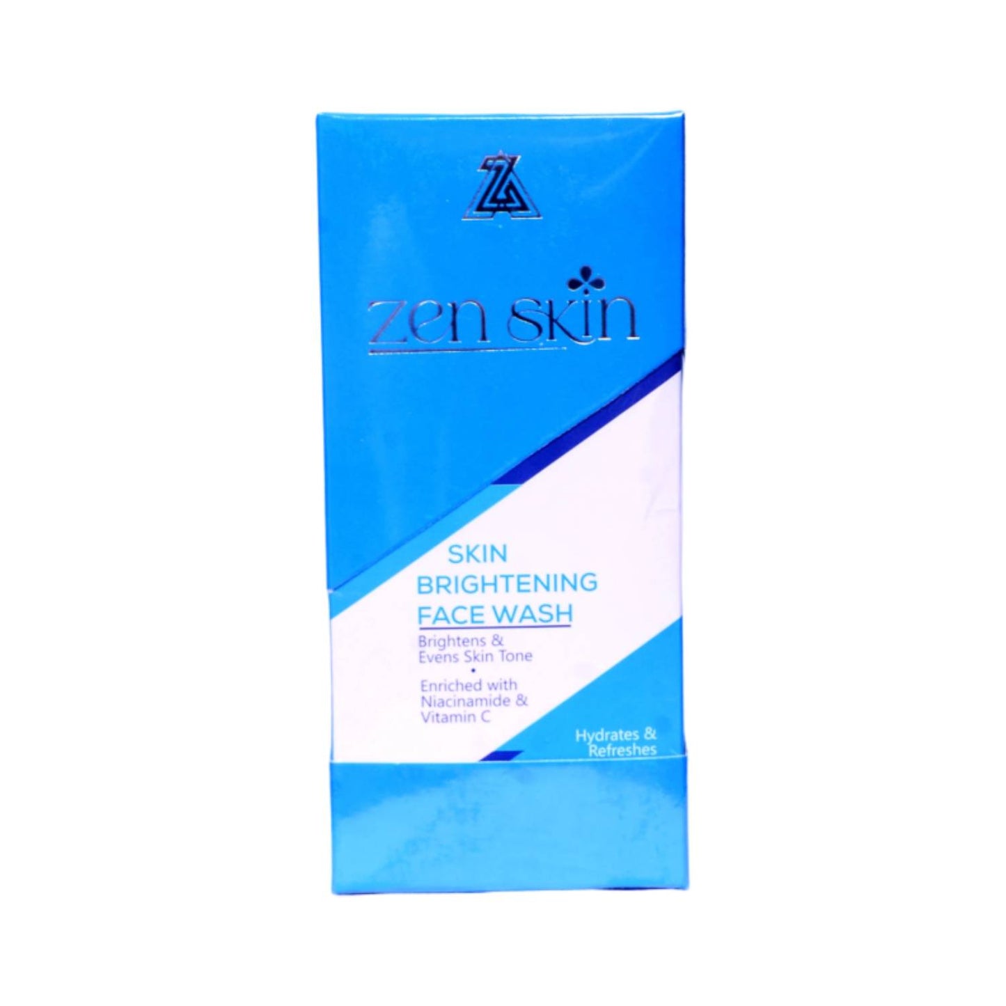 Zen Skin skin brightening face wash packaging on a white background